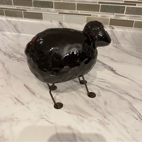 Whimsical black sheep ewe figurine shelf decor - Picture 7 of 10